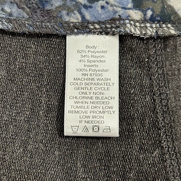 ❗️3/$20❗️Logo Lounge by Lori Goldstein French Terry Top Chiffon Godets - Picture 9 of 10